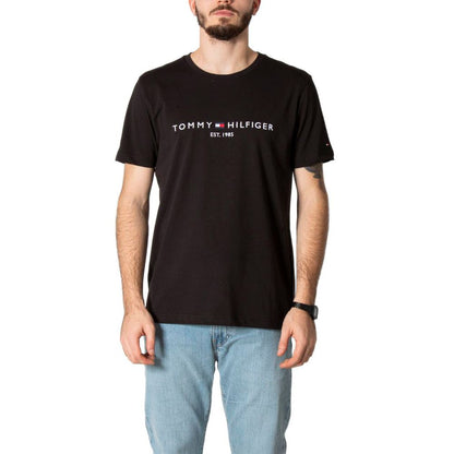 Tommy Hilfiger – Schwarzes Baumwoll-T-Shirt