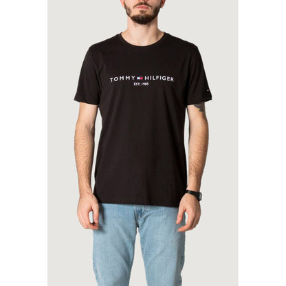 Tommy Hilfiger – Schwarzes Baumwoll-T-Shirt