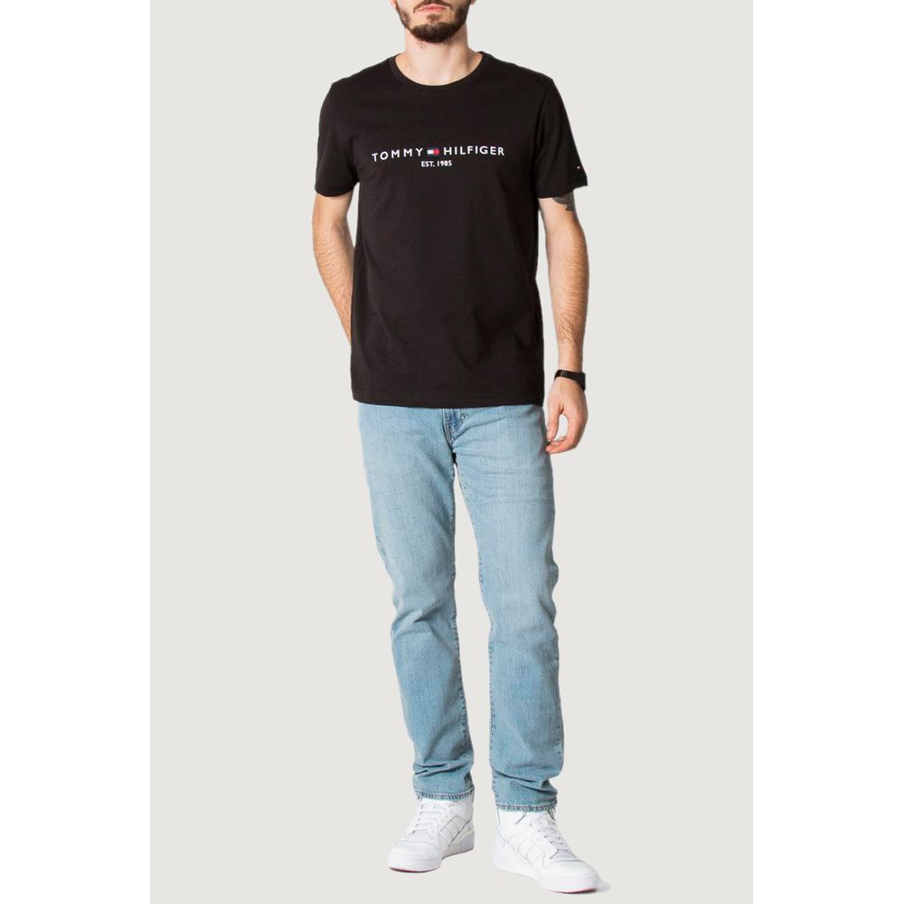 Tommy Hilfiger – Schwarzes Baumwoll-T-Shirt