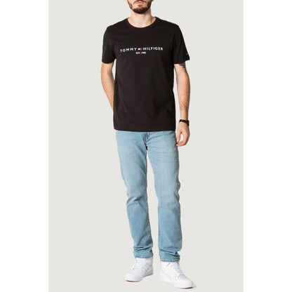 Tommy Hilfiger – Schwarzes Baumwoll-T-Shirt