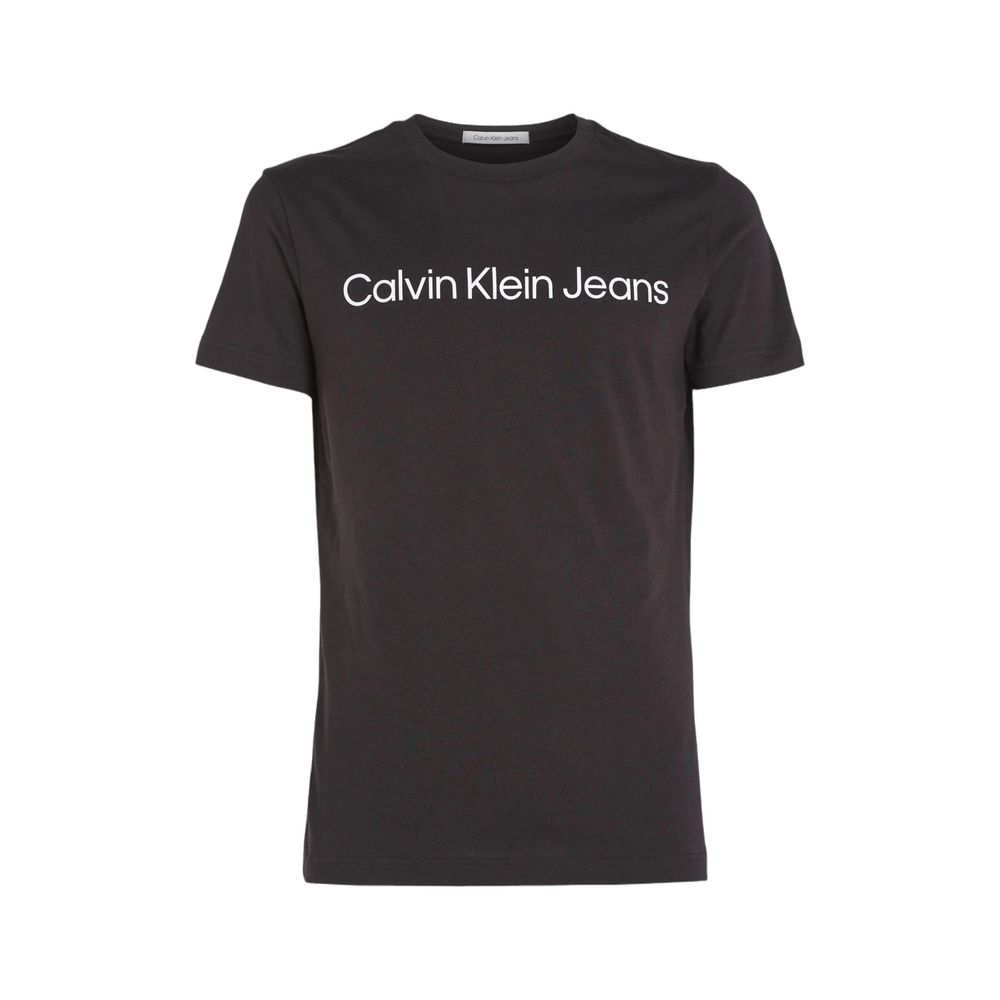 Calvin Klein Jeans – Schwarzes Baumwoll-T-Shirt