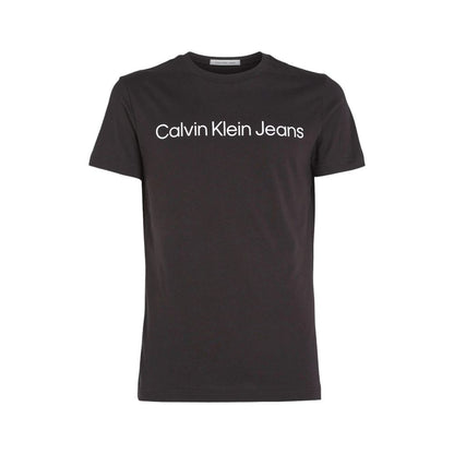 Calvin Klein Jeans – Schwarzes Baumwoll-T-Shirt