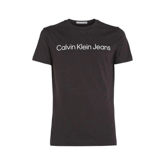 Calvin Klein Jeans – Schwarzes Baumwoll-T-Shirt