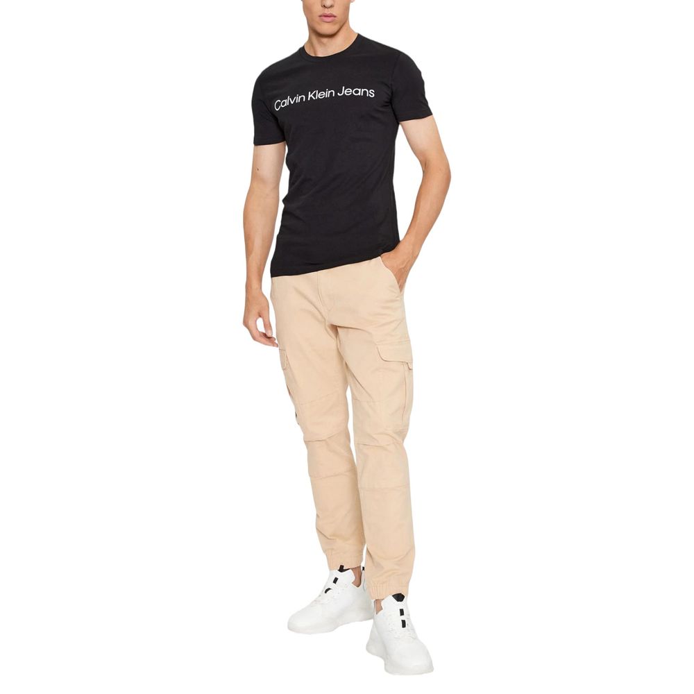 Calvin Klein Jeans – Schwarzes Baumwoll-T-Shirt