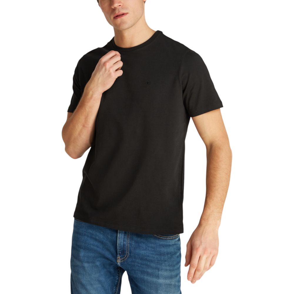 Calvin Klein Jeans – Schwarzes Baumwoll-T-Shirt