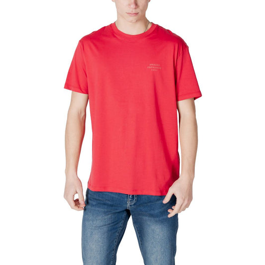 Armani Exchange – Rotes Baumwoll-T-Shirt