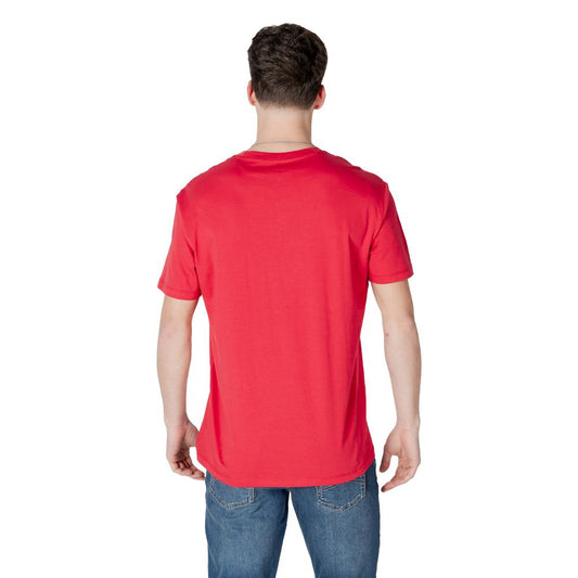 Armani Exchange – Rotes Baumwoll-T-Shirt