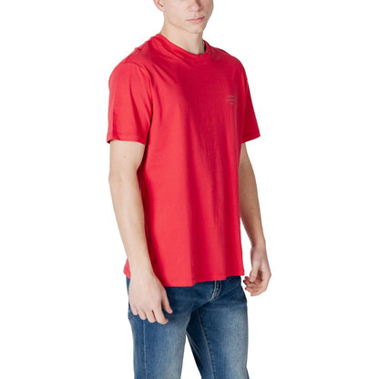 Armani Exchange – Rotes Baumwoll-T-Shirt
