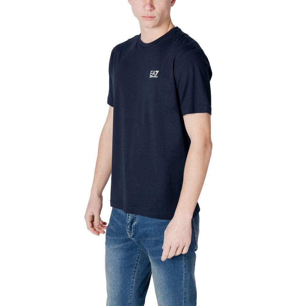 EA7 Emporio Armani Blaues Baumwoll-T-Shirt
