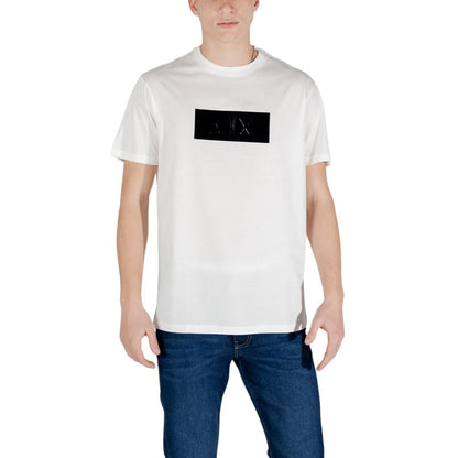 Armani Exchange – Weißes Baumwoll-T-Shirt