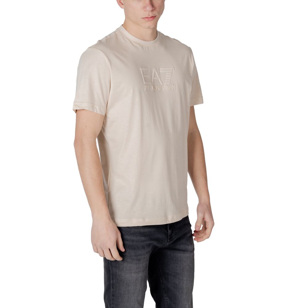 EA7 Emporio Armani Weißes Baumwoll-T-Shirt