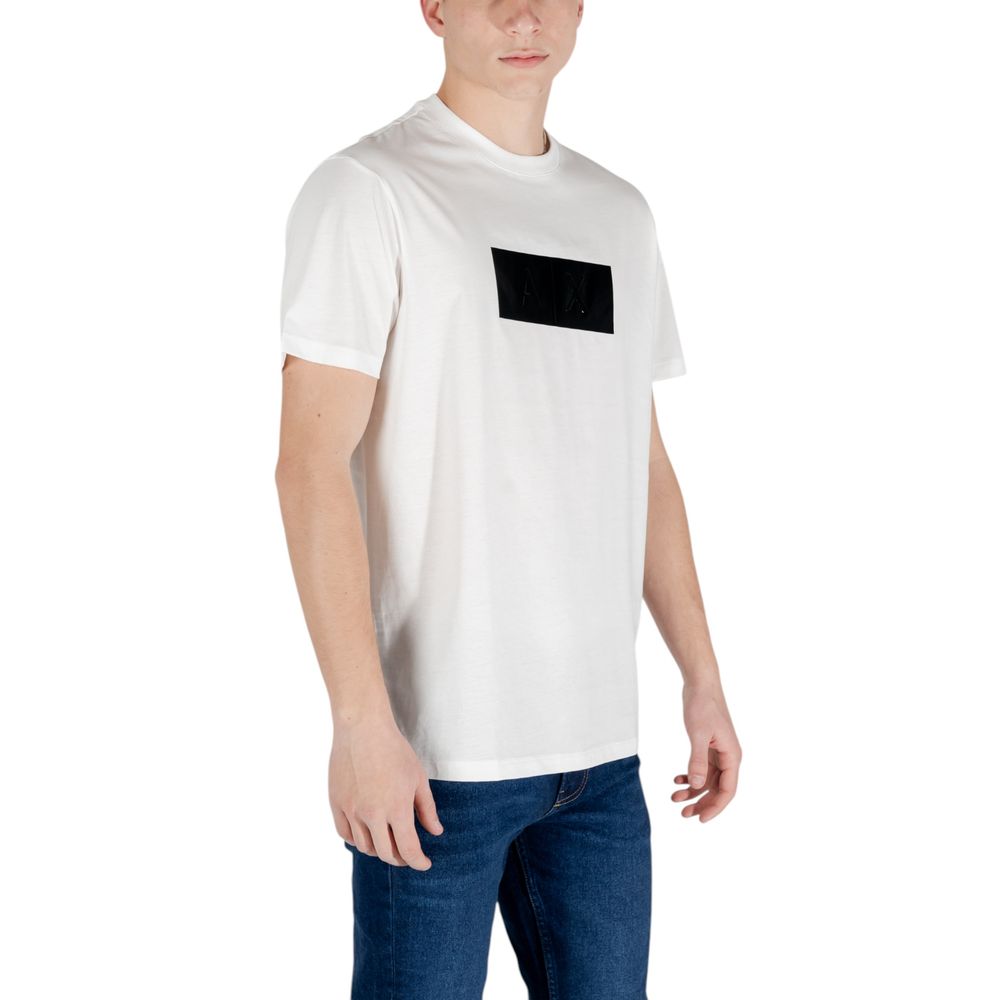 Armani Exchange – Weißes Baumwoll-T-Shirt