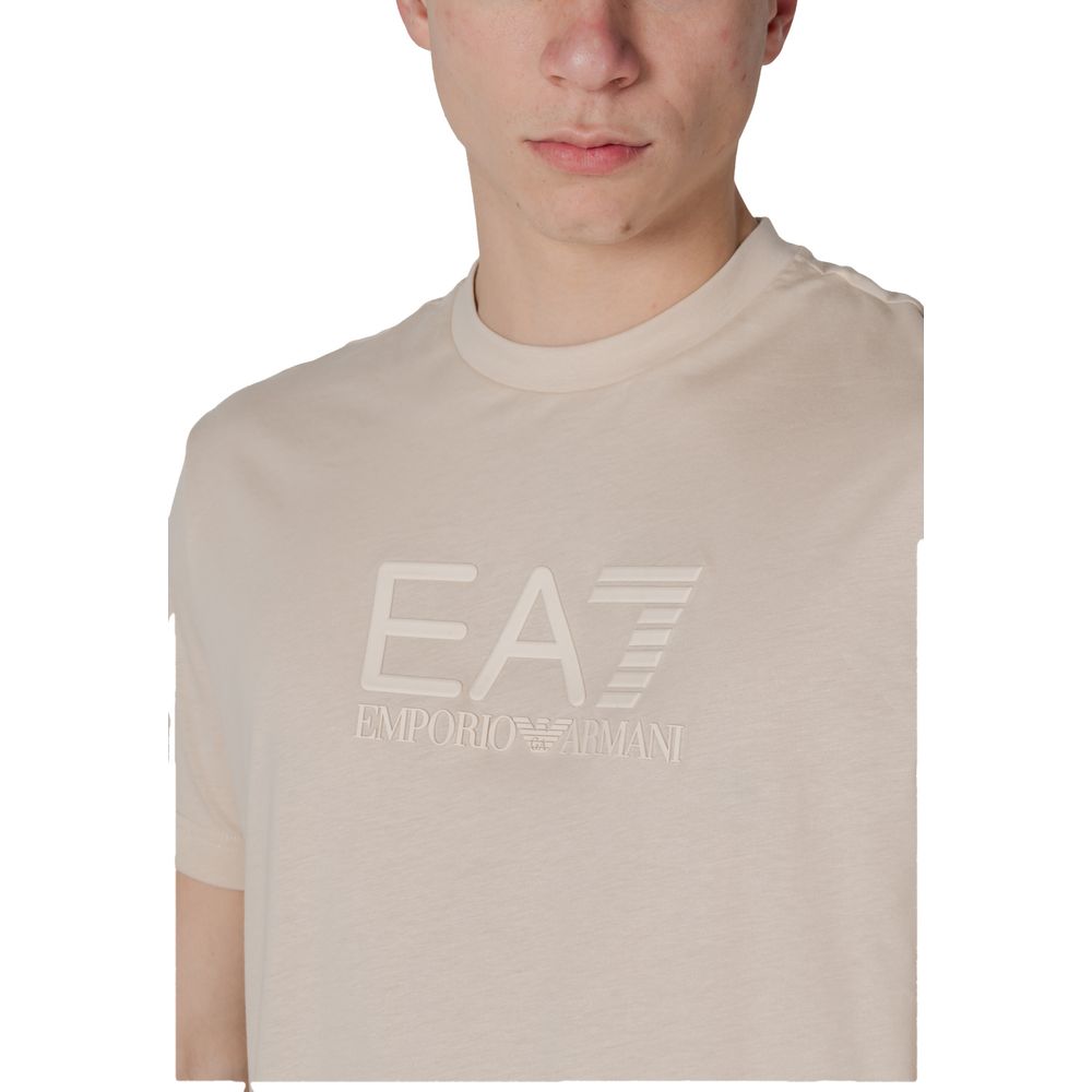 EA7 Emporio Armani Weißes Baumwoll-T-Shirt