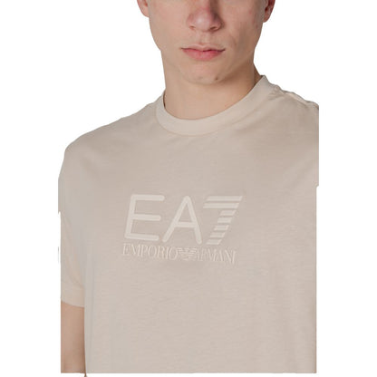 EA7 Emporio Armani Weißes Baumwoll-T-Shirt