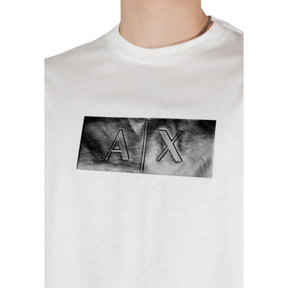 Armani Exchange – Weißes Baumwoll-T-Shirt
