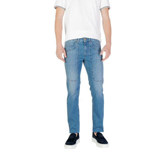 Jeckerson Hellblaue Skinny-Jeans aus Baumwolle
