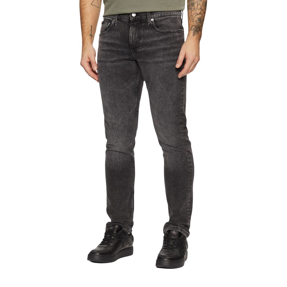 Calvin Klein Jeans – Graue Skinny-Jeans aus Baumwolle