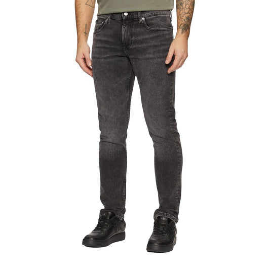 Calvin Klein Jeans – Graue Skinny-Jeans aus Baumwolle