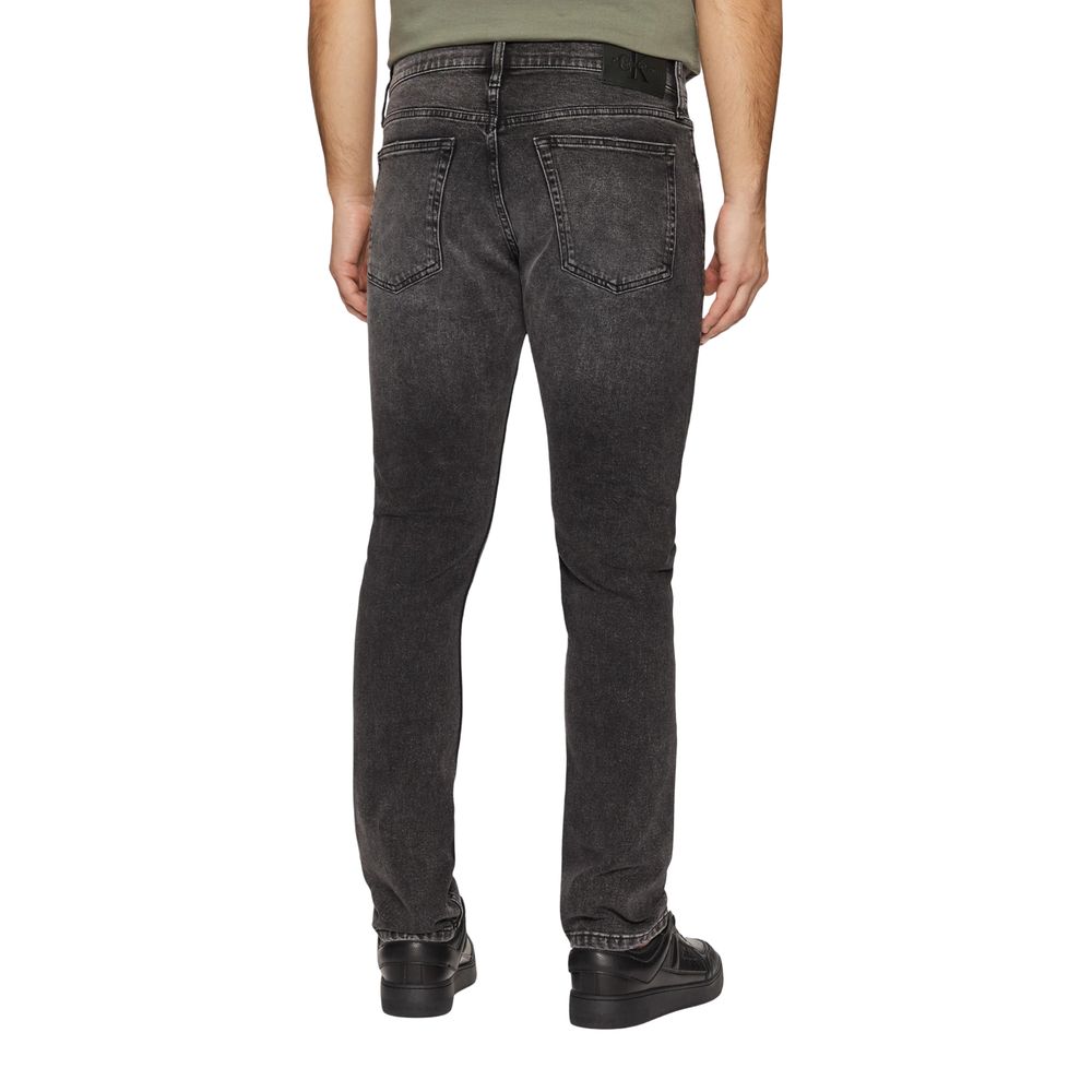 Calvin Klein Jeans – Graue Skinny-Jeans aus Baumwolle