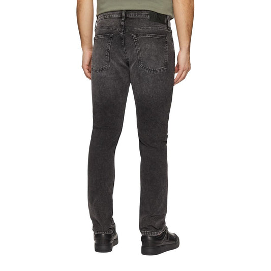 Calvin Klein Jeans – Graue Skinny-Jeans aus Baumwolle