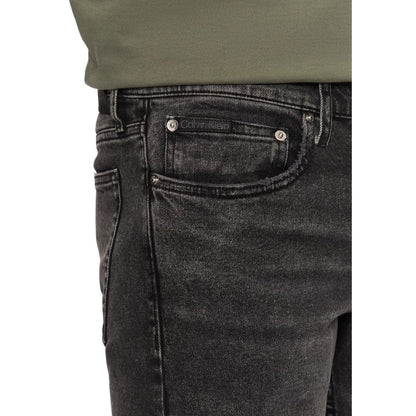 Calvin Klein Jeans – Graue Skinny-Jeans aus Baumwolle