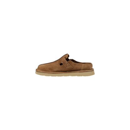 Clarks Beige Suede Leather Clogs