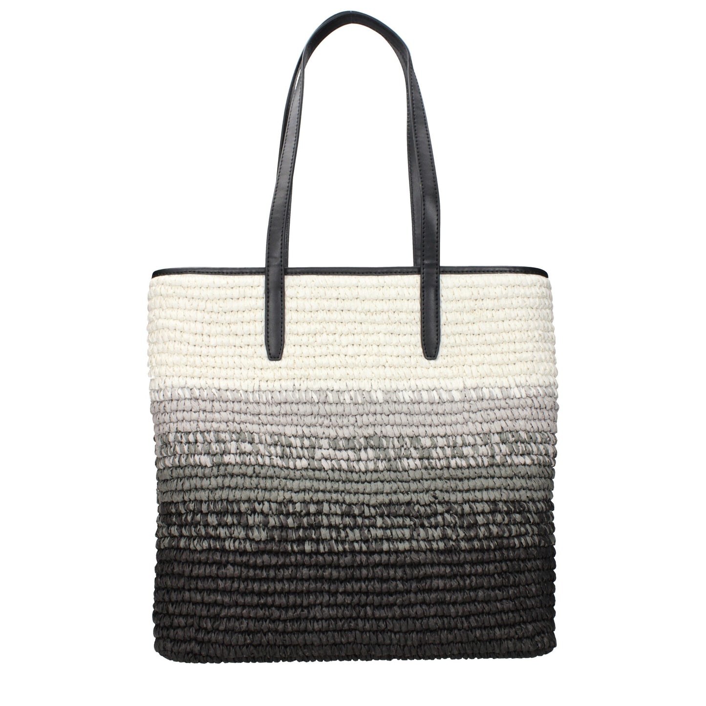 Michael Kors – Schwarze Raffia-Schultertaschen