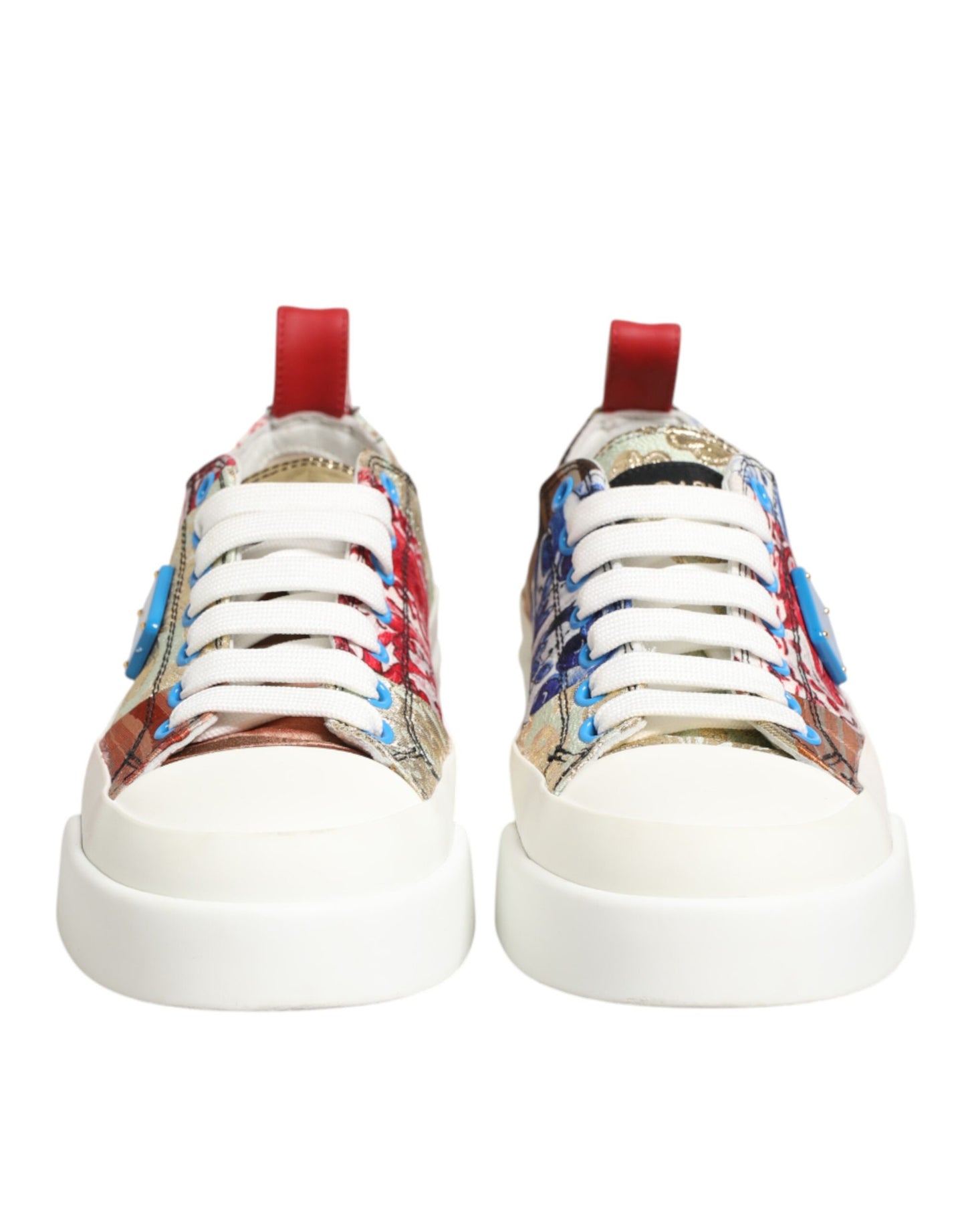 Dolce &amp; Gabbana Mehrfarbige Patchwork Low Top Sneakers Schuhe