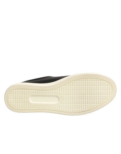 Dolce &amp; Gabbana – Sacred Heart – Sneaker aus schwarzem Leder