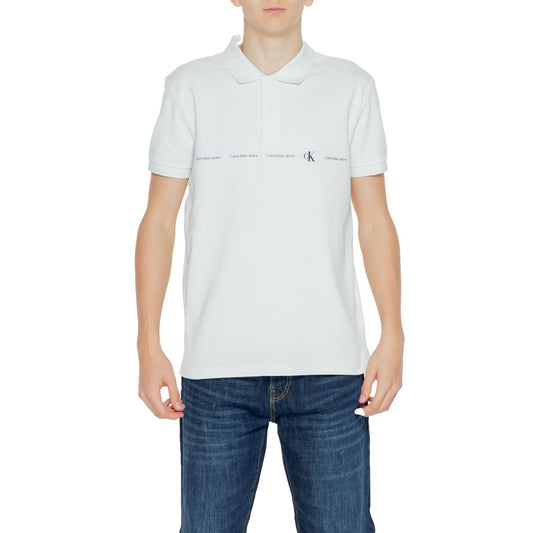 Calvin Klein Jeans – Grünes Poloshirt aus Baumwolle