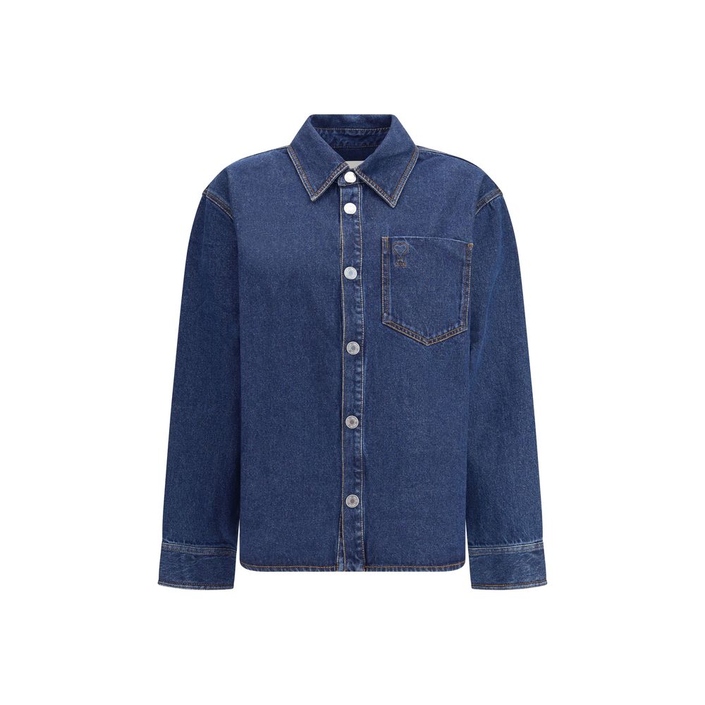 Ami Paris Ami de Coeur Baumwoll-Denim-Überhemd