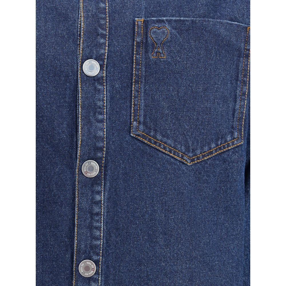 Ami Paris Ami de Coeur Baumwoll-Denim-Überhemd