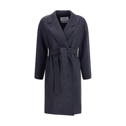 Max Mara – Carnia-Mantel aus Wolle mit Denim-Effekt