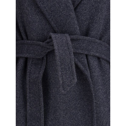 Max Mara – Carnia-Mantel aus Wolle mit Denim-Effekt