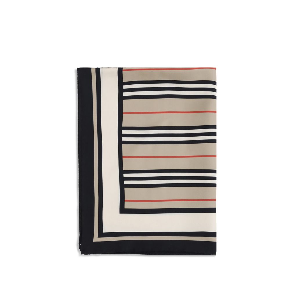 Seidenschal mit Burberry-Print und Collage