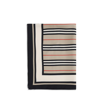 Seidenschal mit Burberry-Print und Collage