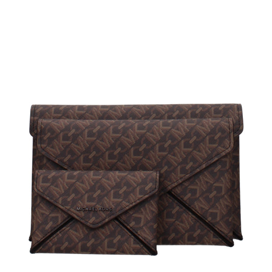 Michael Kors Clutch-Tasche aus braunem Stoff