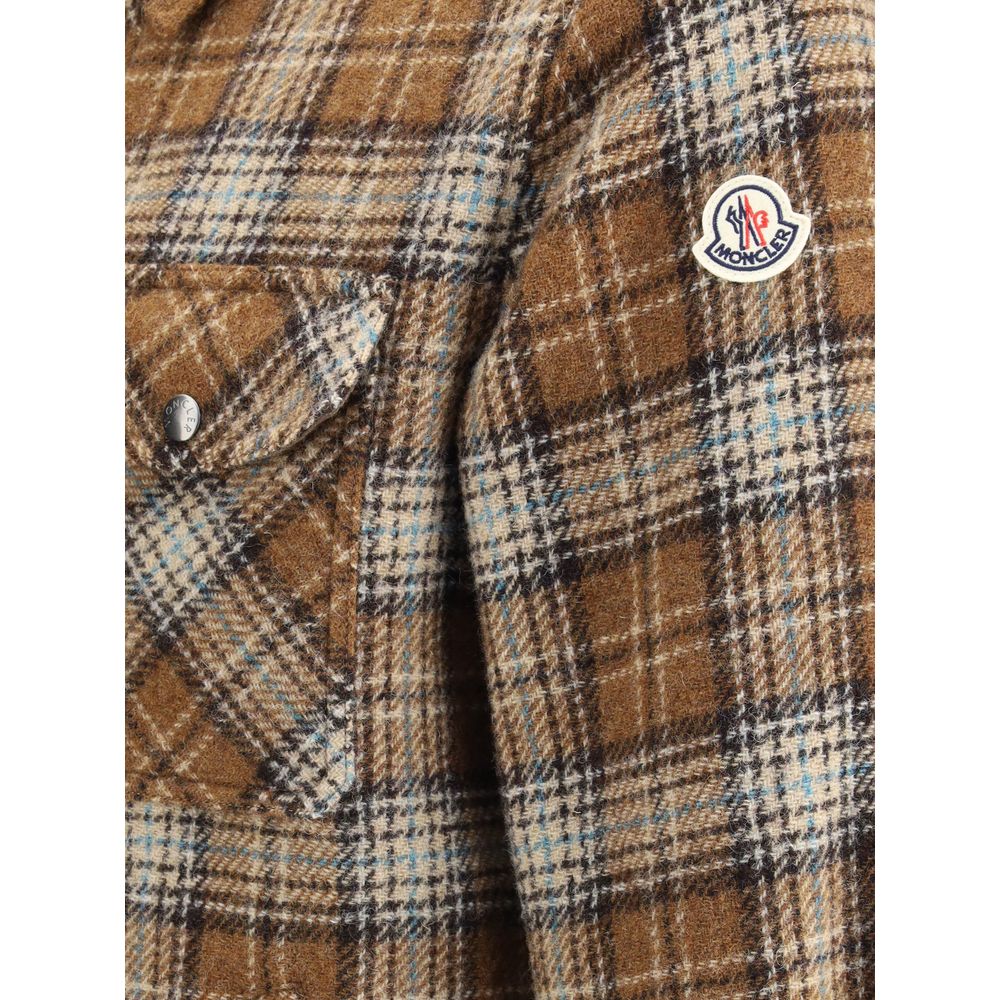 Moncler Kariertes Woll-Overshirt
