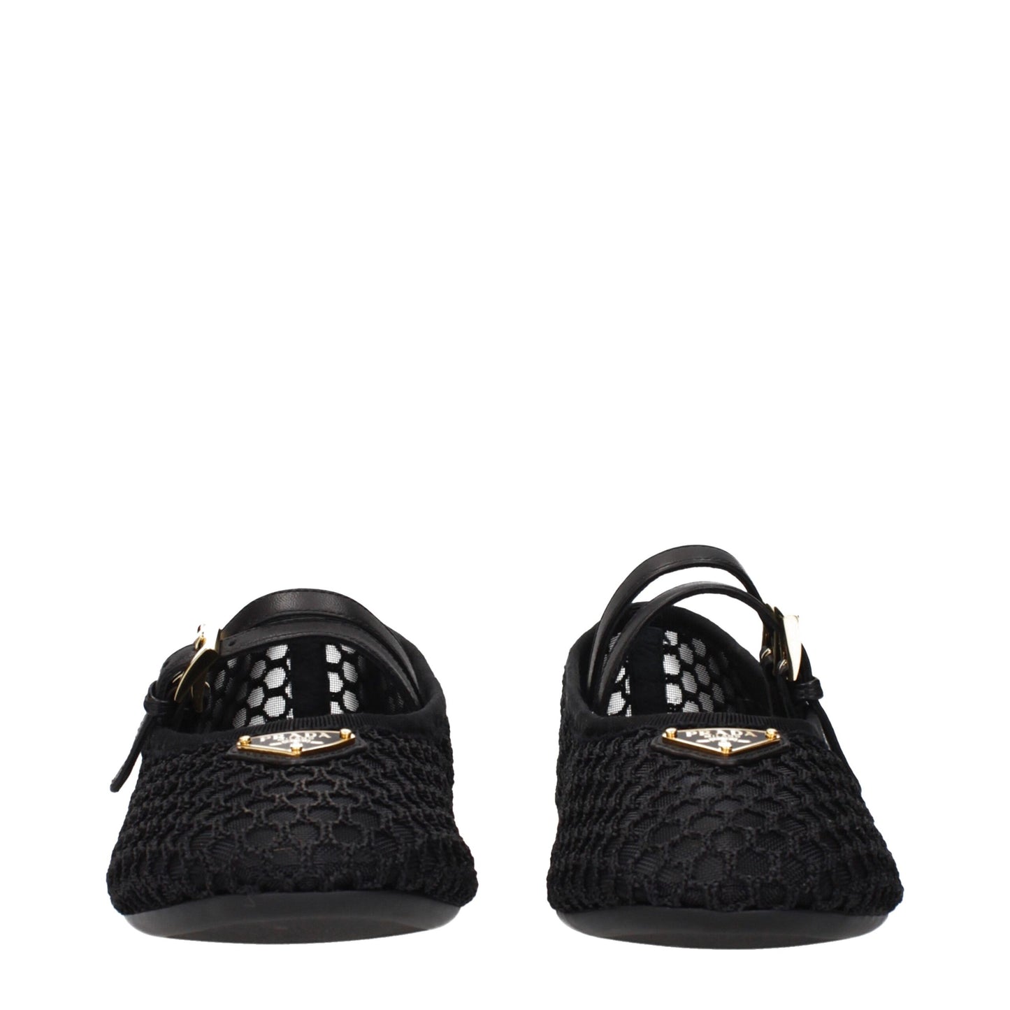 Prada – Ballerinas aus schwarzem Stoff
