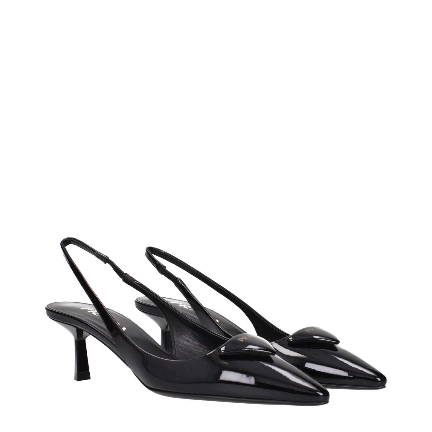 Prada – Schwarze Pumps aus Leder mit mittlerem Absatz