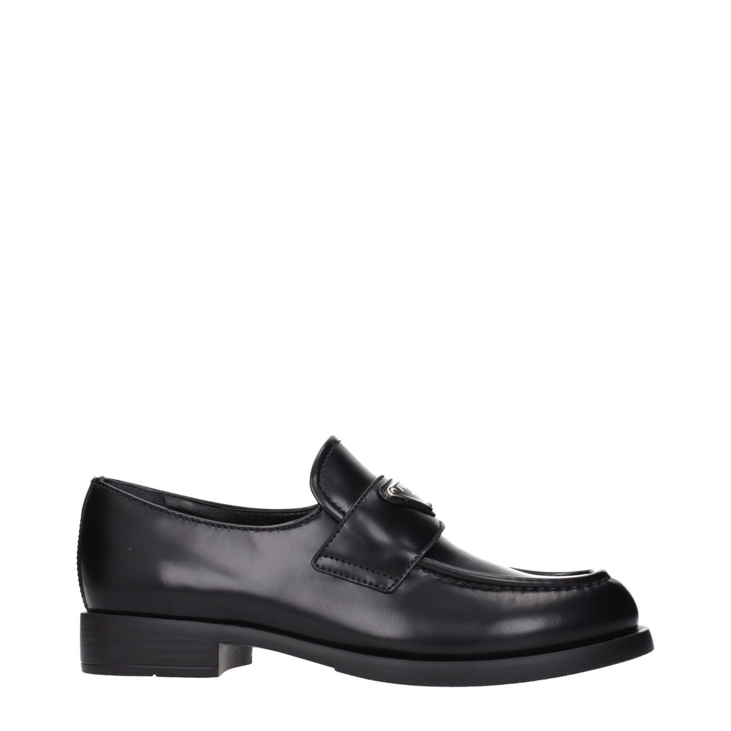 Prada – Slipper aus schwarzem Leder