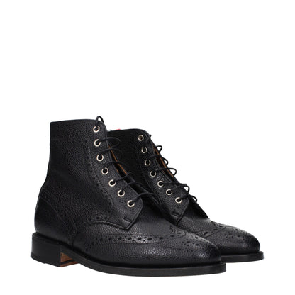 Thom Browne – Schwarze Lederstiefeletten