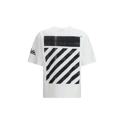 Off-White – T-Shirt mit großem diagonalen Skate-Logo
