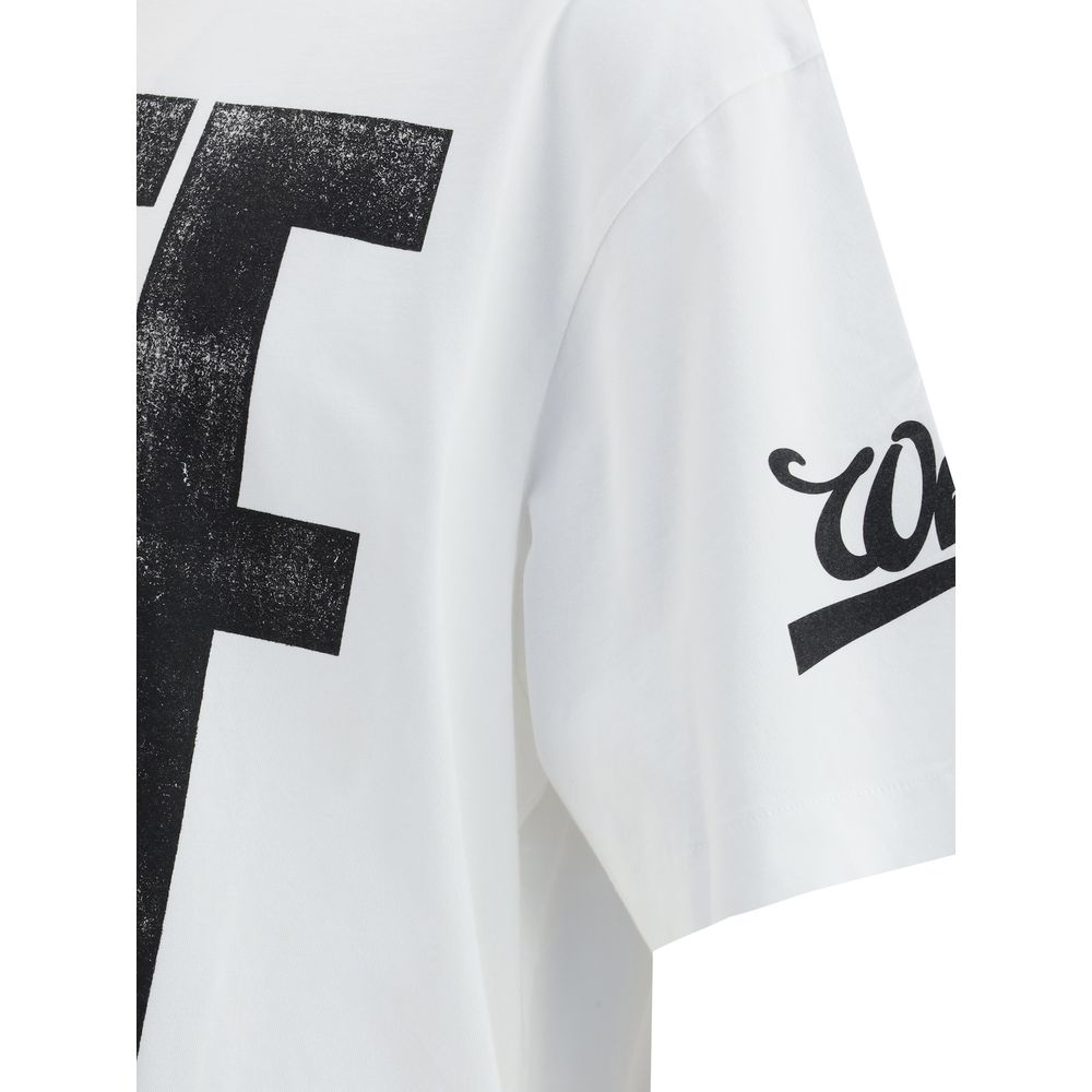 Off-White – T-Shirt mit großem diagonalen Skate-Logo