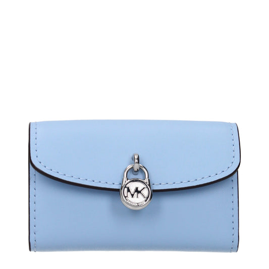 Michael Kors Hellblaue Ledergeldbörsen