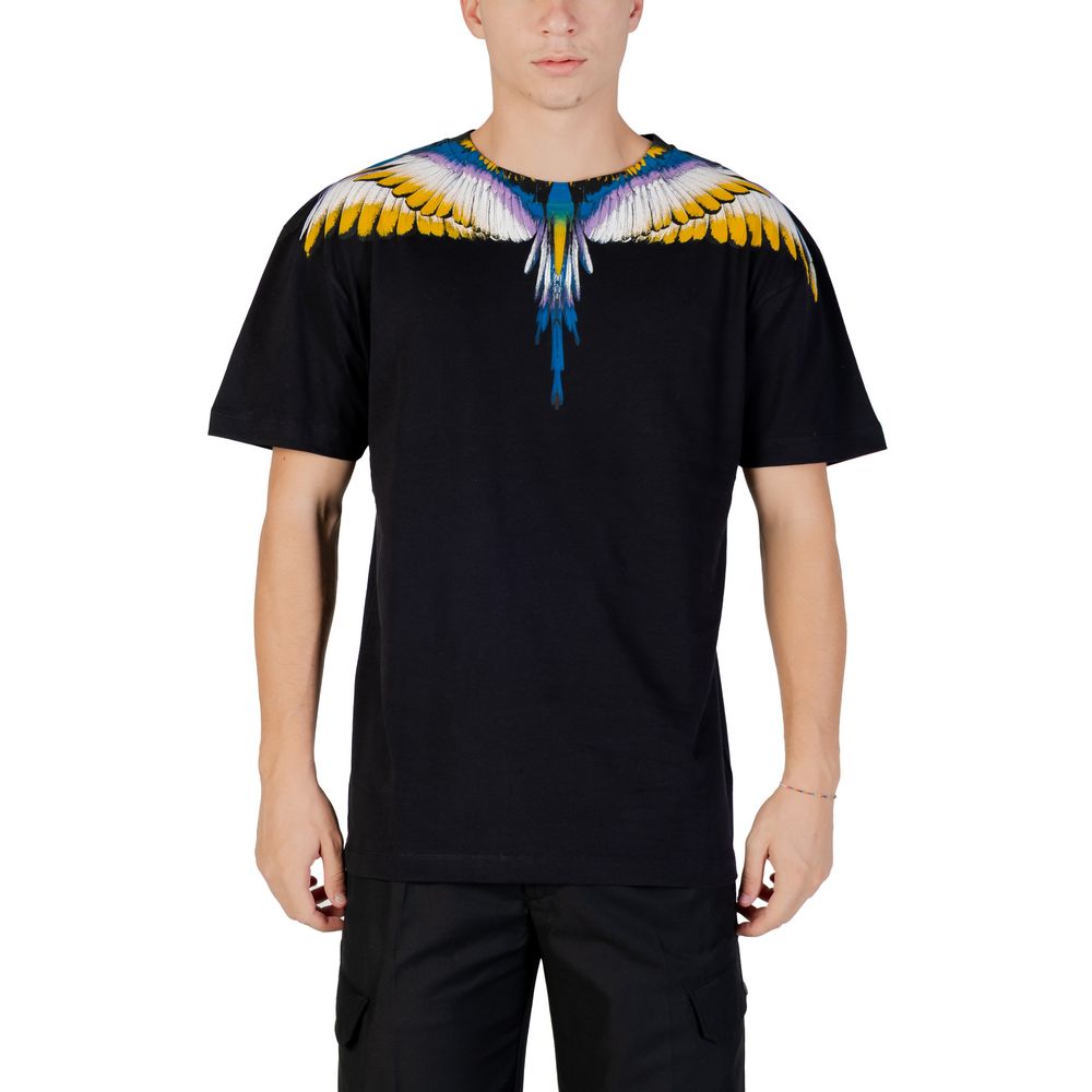 Grafschaft Mailand, schwarzes Baumwoll-T-Shirt