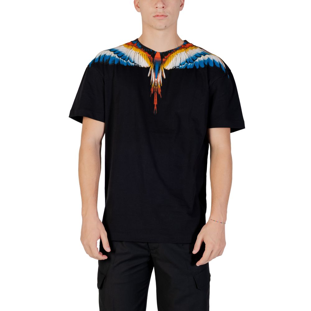 Grafschaft Mailand, schwarzes Baumwoll-T-Shirt