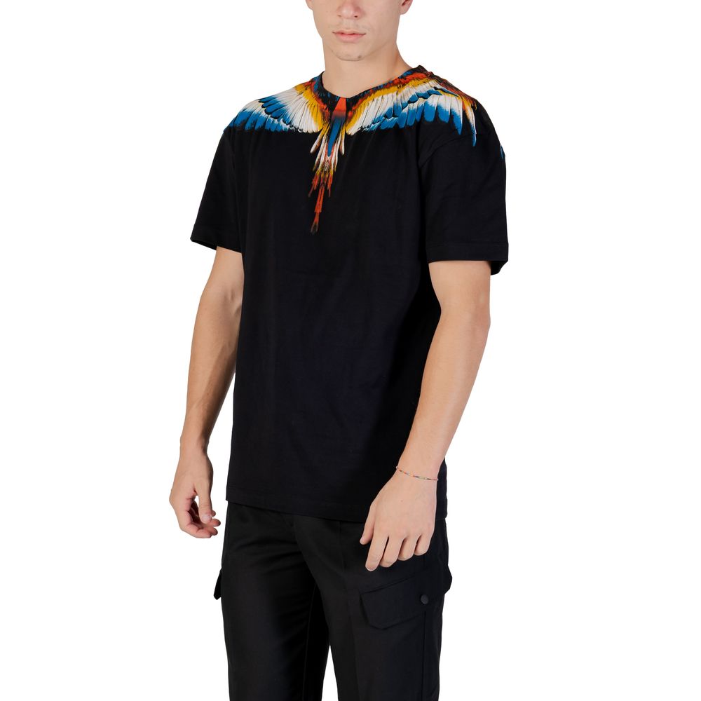 Grafschaft Mailand, schwarzes Baumwoll-T-Shirt