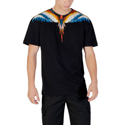 Grafschaft Mailand, schwarzes Baumwoll-T-Shirt