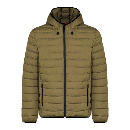 Suns Green Polyester Men's Quilted Jacket